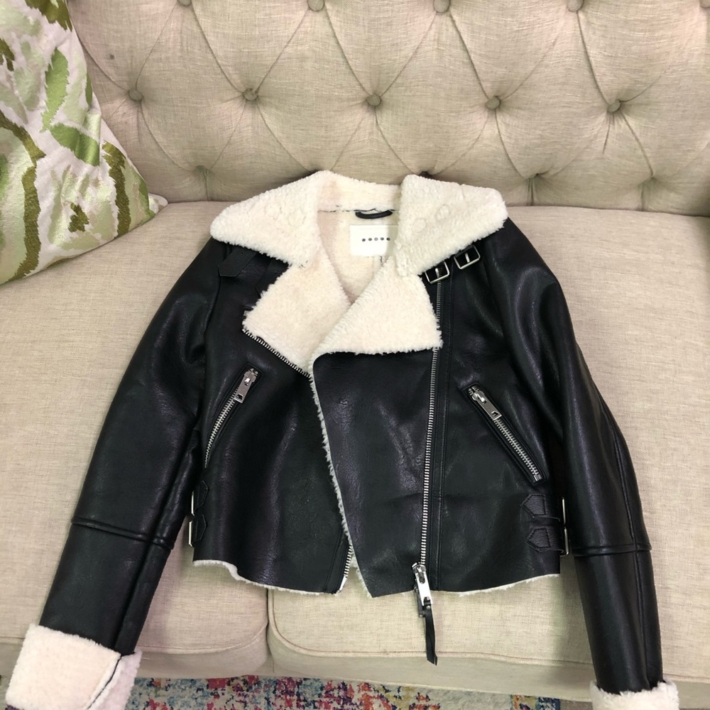 Blank nyc pleather coat small